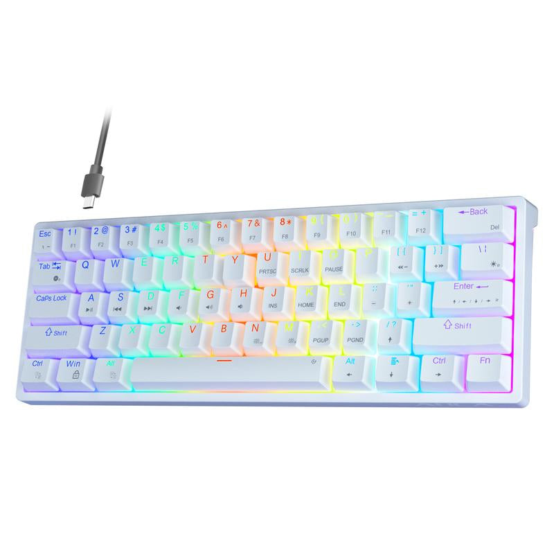 AULA F3261 60 Percent Wired Mechanical Gaming Keyboard White Keyboard 29 RGB Backlight Hot Swappable Plug Red Axis Mini Compact Birthday Gift Rainbow Backlight Cheap Keyboard Lighting Keyboard Computer Accessories Dealsforyoudays Fallfreshness