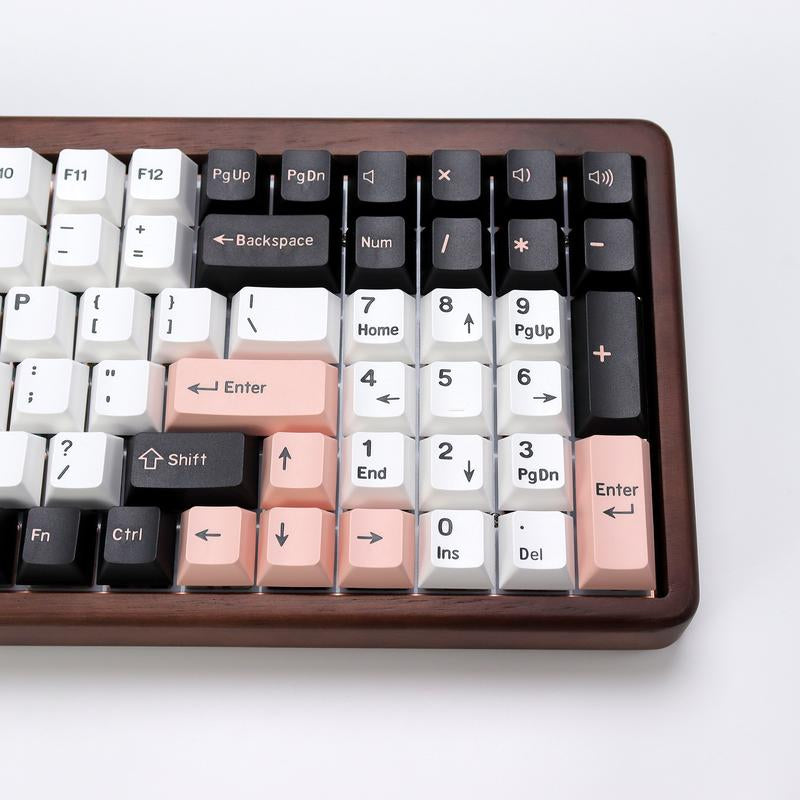 Kbdiy Olivia Keycap Set(Only Keycaps)Female Keycaps PBT Double Shot 174 Keys Pink Keycaps 60 Percent Cherry Profile Keycap for 61/64/68/84/87/100/104/108 Mechanical Keyboard