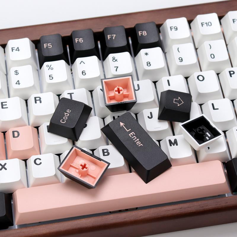 Kbdiy Olivia Keycap Set(Only Keycaps)Female Keycaps PBT Double Shot 174 Keys Pink Keycaps 60 Percent Cherry Profile Keycap for 61/64/68/84/87/100/104/108 Mechanical Keyboard