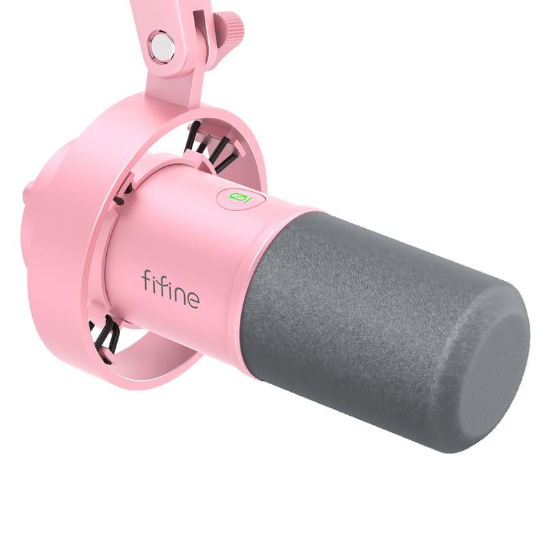 FIFINE K688NEO USB/XLR Dynamic Podcast Microphone – Pro Mic Kit with Adjustable Boom Arm, Mute & Monitor for Streaming, Gaming, Vocal & Music Recording Audio, for PC Smartphone Mixer