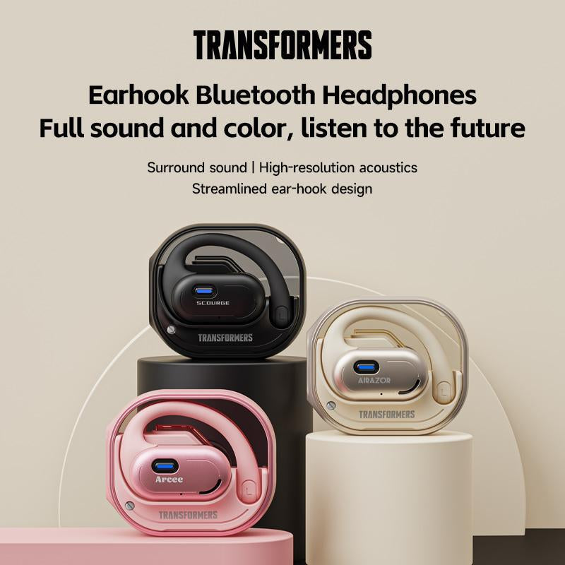 Transformers TF-T15 Earbuds Wireless Headphones Bluetooth Earbuds Audifonos Bluetooth OWS Wireless Bluetooth 5.4 Earbuds High-Fidelity Robust Bass Sound Headphones Ultra-Comfort Ergonomic Ear-Hanging Electronic Headsets