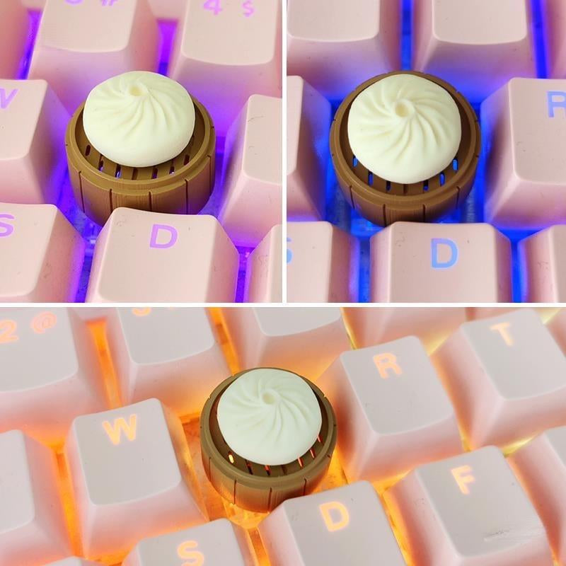 MINI 1 Piece Cute Bao/Dumpling Artisan Keycaps for Mechanical Keyboard for Him Gift from Wife