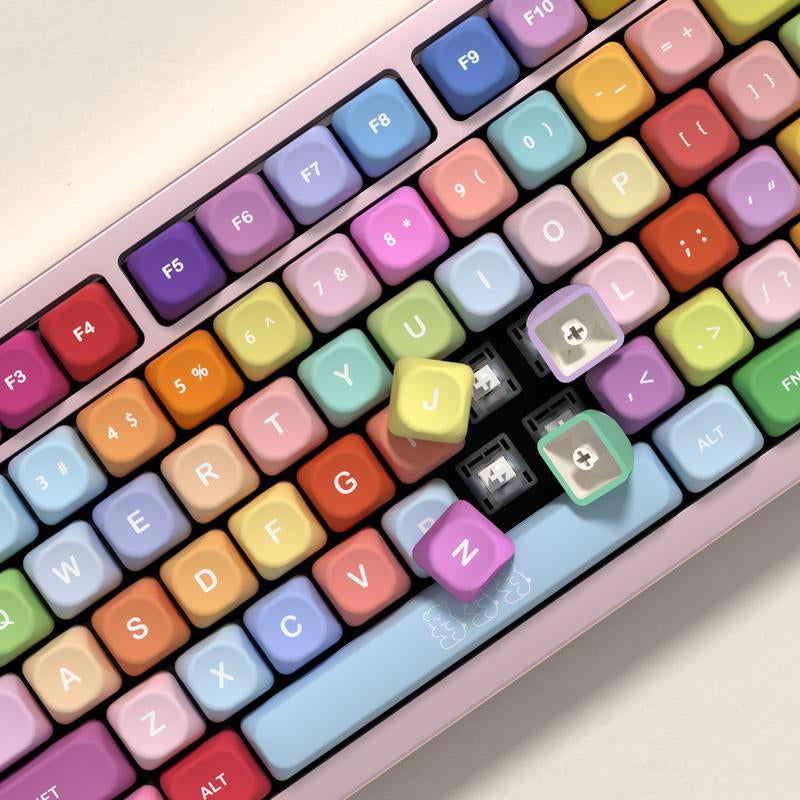 Kbdiy Gummy Bears KOA Profile Keycaps Set(Only KEYCAPS) 139 Keys Cute Art Kawaii Keycaps for Cherry Gateron MX Switches Mechanical Keyboards