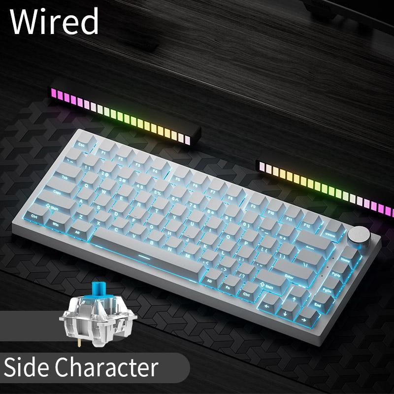 AJAZZ AK820 Wired Mechanical Keyboard, Side Engraved Keycap Keyboard, Full Key Hot Swap Gasket Structure Keyboard, Gaming Keyboard for Gaming