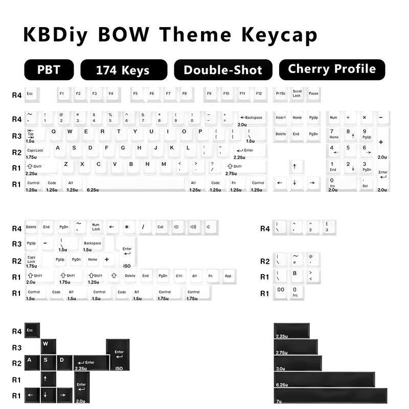 Kbdiy Carbon Keycap Set(Only KEYCAPS)PBT Double Shot Orange 174 Keys Retro Custom Key Cap Cherry Profile Keycaps for 61/64/68/84/87/100/104/108 Mechanical Keyboard