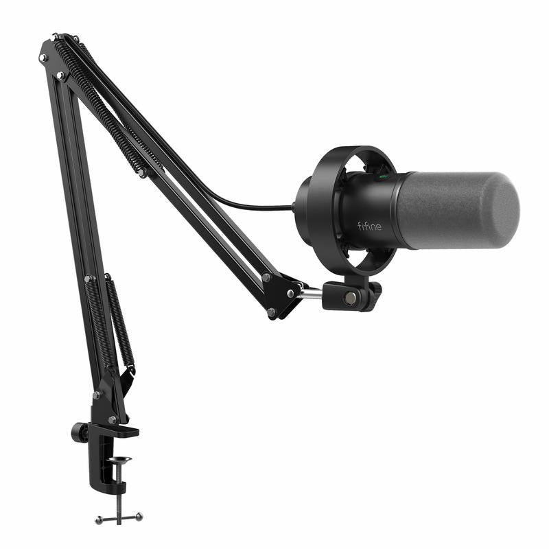 FIFINE K688NEO USB/XLR Dynamic Podcast Microphone – Pro Mic Kit with Adjustable Boom Arm, Mute & Monitor for Streaming, Gaming, Vocal & Music Recording Audio, for PC Smartphone Mixer