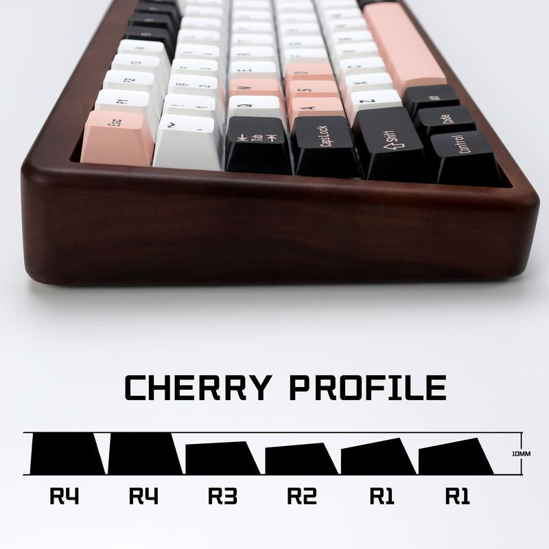 Kbdiy Olivia Keycap Set(Only Keycaps)Female Keycaps PBT Double Shot 174 Keys Pink Keycaps 60 Percent Cherry Profile Keycap for 61/64/68/84/87/100/104/108 Mechanical Keyboard