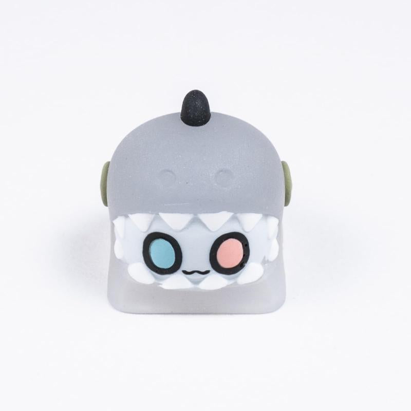 ULTRAEQUIP Artisan Keycaps - Adorable Keycaps: Puppet Dinosaur Series Shine through Keycaps Resin Keycaps Custom Keycaps Escape Handmade Keycap for Mechanical Keyboard Keycaps (Purple Puppet, Translucent)