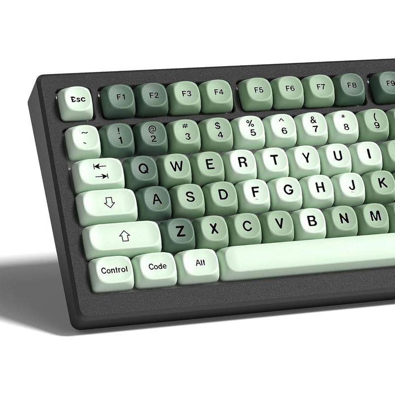 MOA Keycaps , PBT Keycaps 60 75 100 Percent,Cute Dye-Sublimation 134 Custom Keyboard Key Cap for Cherry Gateron MX Switches Mechanical Keyboards, Gradient Green