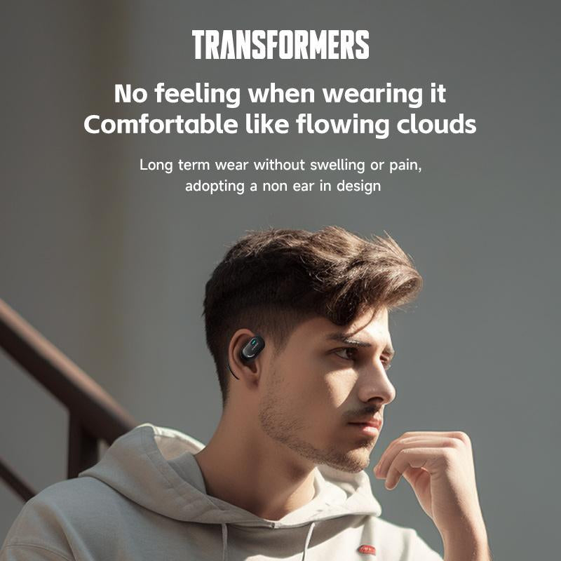 Transformers TF-T15 Earbuds Wireless Headphones Bluetooth Earbuds Audifonos Bluetooth OWS Wireless Bluetooth 5.4 Earbuds High-Fidelity Robust Bass Sound Headphones Ultra-Comfort Ergonomic Ear-Hanging Electronic Headsets