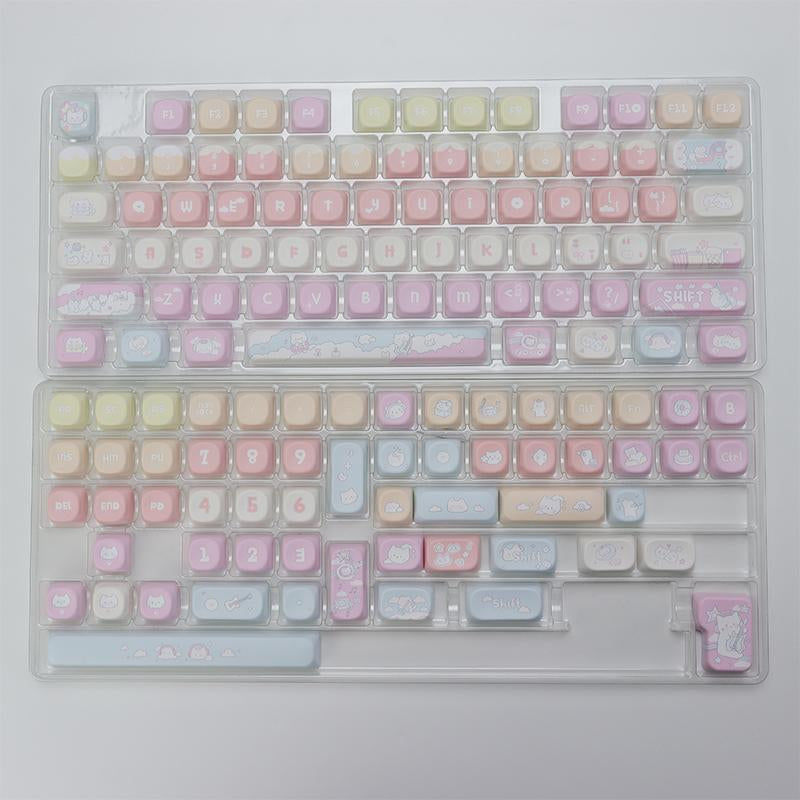 Kbdiy Gummy Bears KOA Profile Keycaps Set(Only KEYCAPS) 139 Keys Cute Art Kawaii Keycaps for Cherry Gateron MX Switches Mechanical Keyboards
