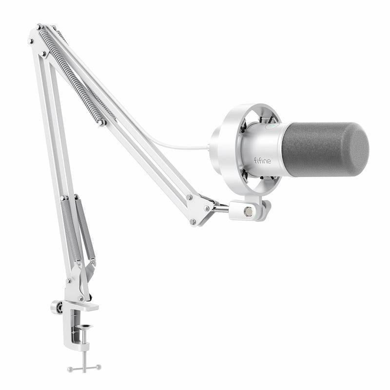 FIFINE K688NEO USB/XLR Dynamic Podcast Microphone – Pro Mic Kit with Adjustable Boom Arm, Mute & Monitor for Streaming, Gaming, Vocal & Music Recording Audio, for PC Smartphone Mixer