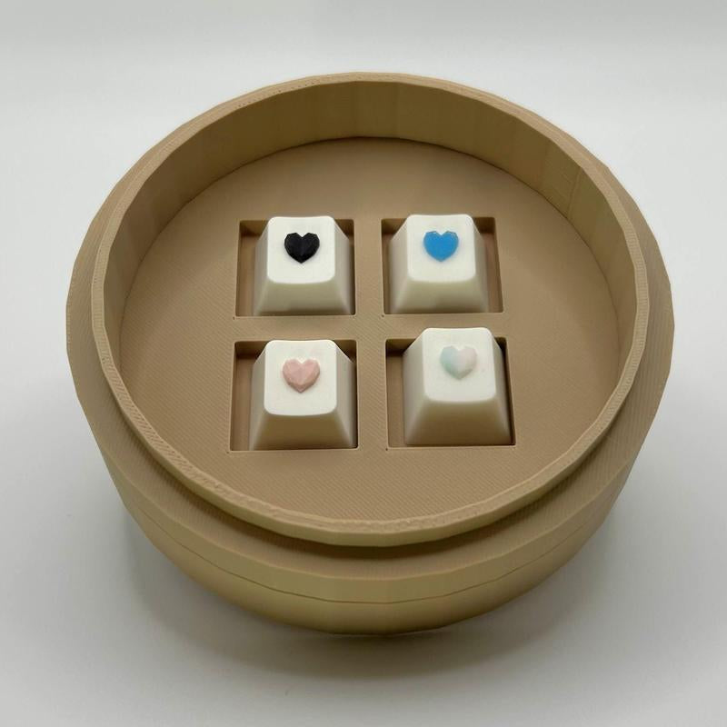 Bamboo Dimsum Steamer Artisan Keycap Tray