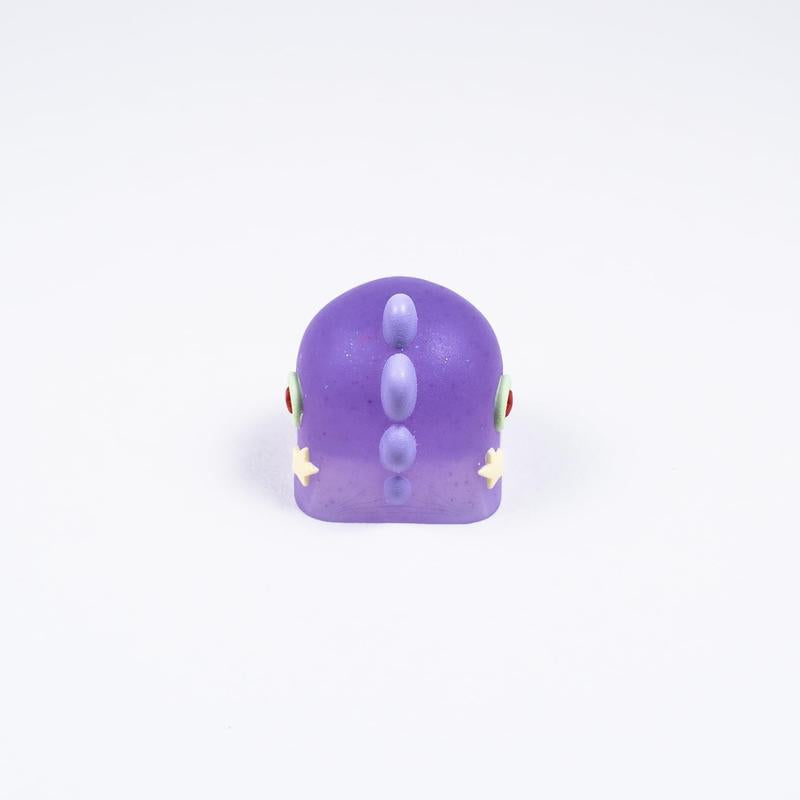 ULTRAEQUIP Artisan Keycaps - Adorable Keycaps: Puppet Dinosaur Series Shine through Keycaps Resin Keycaps Custom Keycaps Escape Handmade Keycap for Mechanical Keyboard Keycaps (Purple Puppet, Translucent)