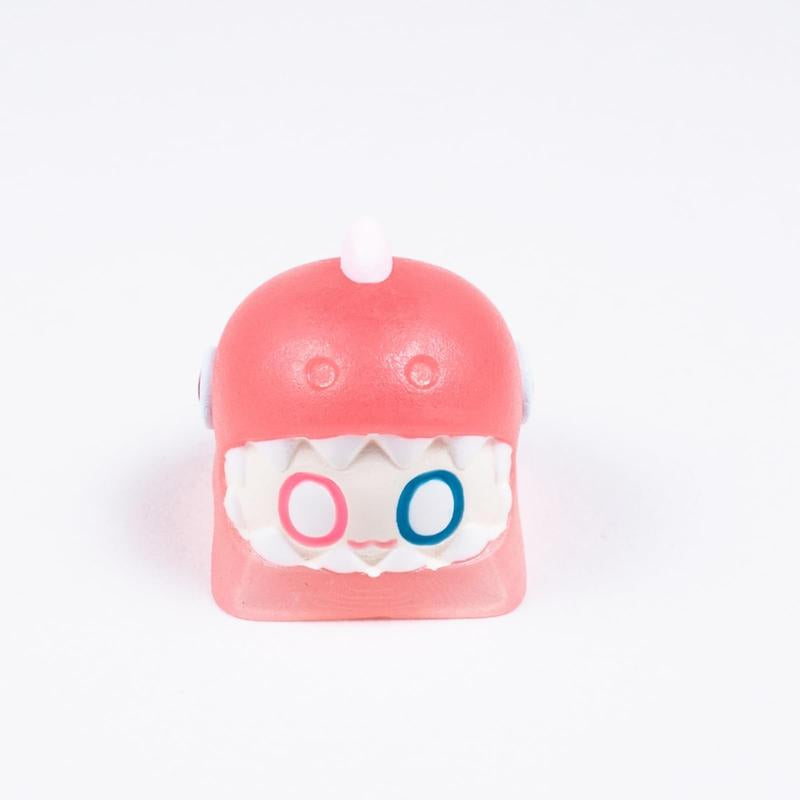 ULTRAEQUIP Artisan Keycaps - Adorable Keycaps: Puppet Dinosaur Series Shine through Keycaps Resin Keycaps Custom Keycaps Escape Handmade Keycap for Mechanical Keyboard Keycaps (Purple Puppet, Translucent)