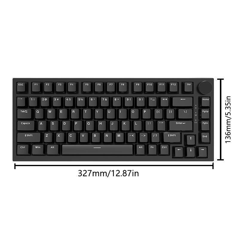 AJAZZ AK820 Wired Mechanical Keyboard, Side Engraved Keycap Keyboard, Full Key Hot Swap Gasket Structure Keyboard, Gaming Keyboard for Gaming