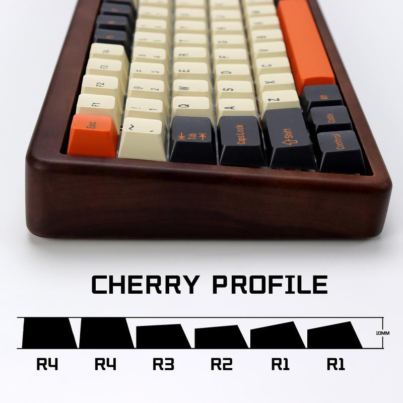 Kbdiy Carbon Keycap Set(Only KEYCAPS)PBT Double Shot Orange 174 Keys Retro Custom Key Cap Cherry Profile Keycaps for 61/64/68/84/87/100/104/108 Mechanical Keyboard