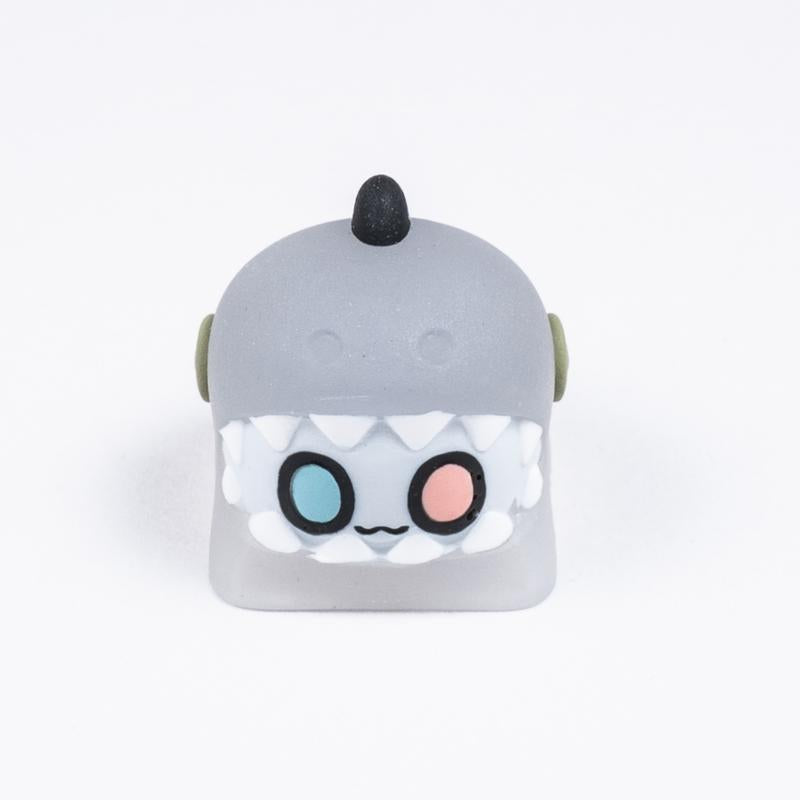 ULTRAEQUIP Artisan Keycaps - Adorable Keycaps: Puppet Dinosaur Series Shine through Keycaps Resin Keycaps Custom Keycaps Escape Handmade Keycap for Mechanical Keyboard Keycaps (Purple Puppet, Translucent)