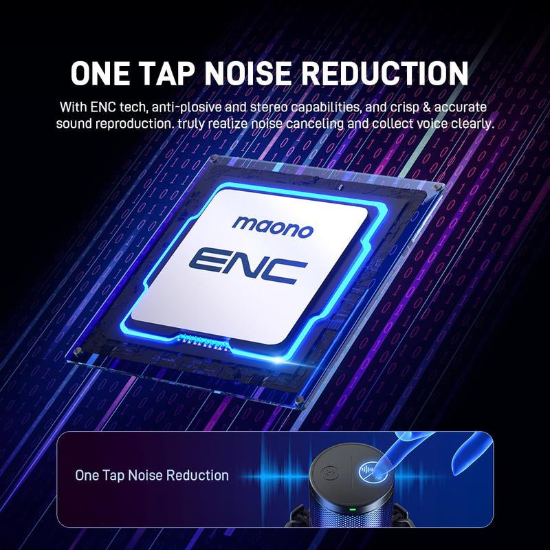 MAONO DGM20 USB Plug Gaming and Streaming RGB Tiktok Audio Microphone Gear with Muted Mic, Noise Reduction for Use with Pcs, and Android Smartphones.