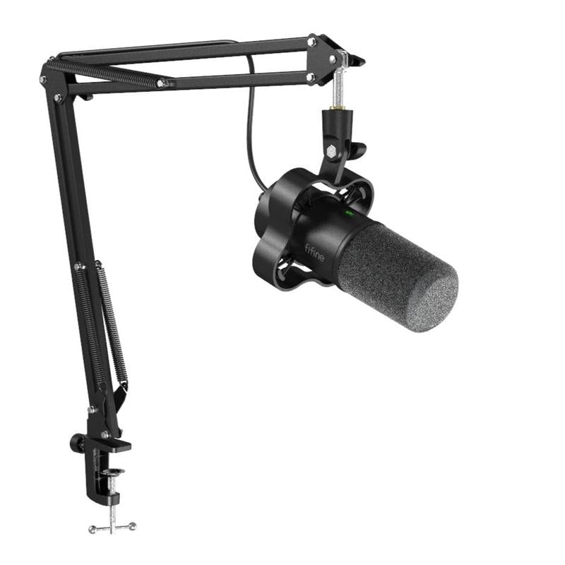 FIFINE K688NEO USB/XLR Dynamic Podcast Microphone – Pro Mic Kit with Adjustable Boom Arm, Mute & Monitor for Streaming, Gaming, Vocal & Music Recording Audio, for PC Smartphone Mixer