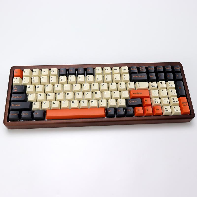 Kbdiy Carbon Keycap Set(Only KEYCAPS)PBT Double Shot Orange 174 Keys Retro Custom Key Cap Cherry Profile Keycaps for 61/64/68/84/87/100/104/108 Mechanical Keyboard