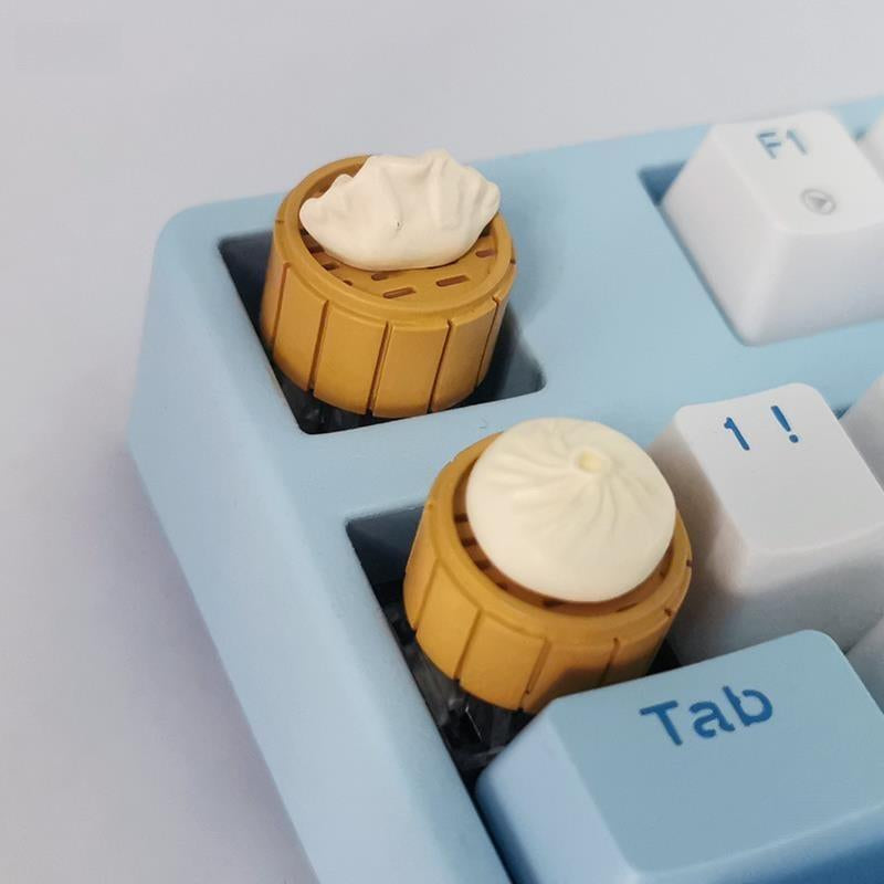 MINI 1 Piece Cute Bao/Dumpling Artisan Keycaps for Mechanical Keyboard for Him Gift from Wife