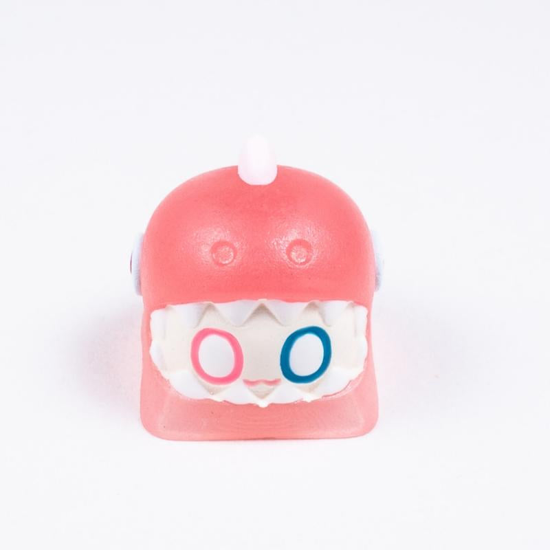 ULTRAEQUIP Artisan Keycaps - Adorable Keycaps: Puppet Dinosaur Series Shine through Keycaps Resin Keycaps Custom Keycaps Escape Handmade Keycap for Mechanical Keyboard Keycaps (Purple Puppet, Translucent)