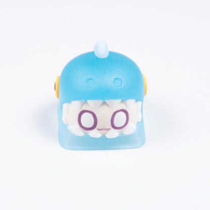 ULTRAEQUIP Artisan Keycaps - Adorable Keycaps: Puppet Dinosaur Series Shine through Keycaps Resin Keycaps Custom Keycaps Escape Handmade Keycap for Mechanical Keyboard Keycaps (Purple Puppet, Translucent)