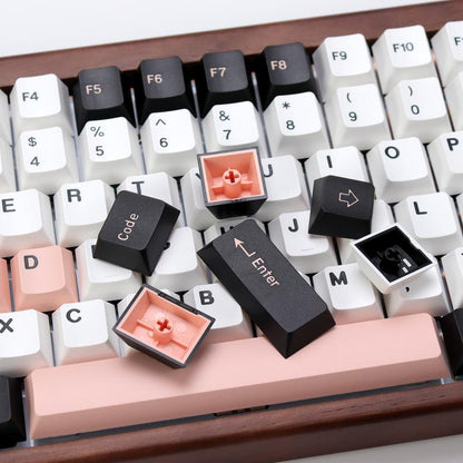 Kbdiy Olivia Keycap Set(Only Keycaps)Female Keycaps PBT Double Shot 174 Keys Pink Keycaps 60 Percent Cherry Profile Keycap for 61/64/68/84/87/100/104/108 Mechanical Keyboard