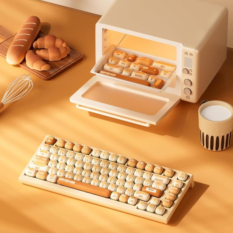 PBT Keycaps Set, Bun Wonderland MOG Profile 138-Key Keycaps for Mechanical Keyboards