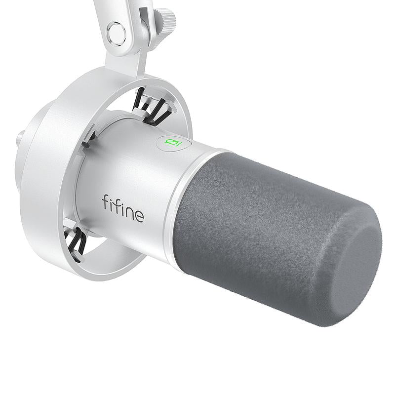 FIFINE K688NEO USB/XLR Dynamic Podcast Microphone – Pro Mic Kit with Adjustable Boom Arm, Mute & Monitor for Streaming, Gaming, Vocal & Music Recording Audio, for PC Smartphone Mixer