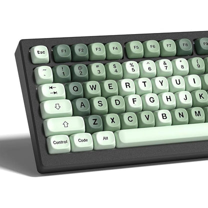 MOA Keycaps , PBT Keycaps 60 75 100 Percent,Cute Dye-Sublimation 134 Custom Keyboard Key Cap for Cherry Gateron MX Switches Mechanical Keyboards, Gradient Green