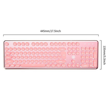USB-A Luminous Keyboard, round Wired Keyboard, Ergonomic Keyboard for Gaming, Ambidextrous Keyboard for Home Office, Gaming Accessories