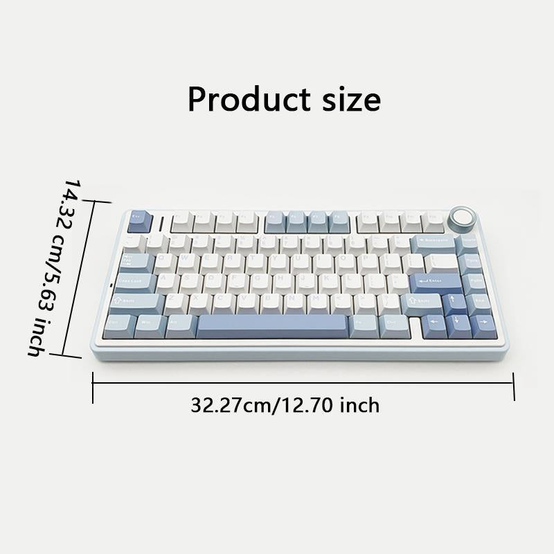 AULA F75 Wireless Keyboard Mechanical, USB Rechargeable Keyboard, Durable 3 Mode Keyboard Gaming Keyboard, RGB Gasket Wireless Keyboard, Office Customized 75% Layout Gamer Keyboard, Gaming Room Supplies Silent Keyboards
