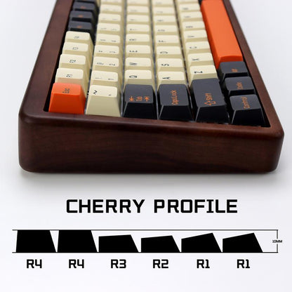 Kbdiy Carbon Keycap Set(Only KEYCAPS)PBT Double Shot Orange 174 Keys Retro Custom Key Cap Cherry Profile Keycaps for 61/64/68/84/87/100/104/108 Mechanical Keyboard