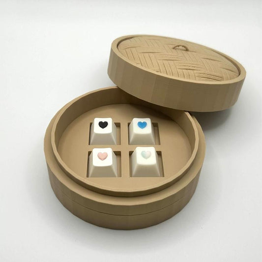Bamboo Dimsum Steamer Artisan Keycap Tray