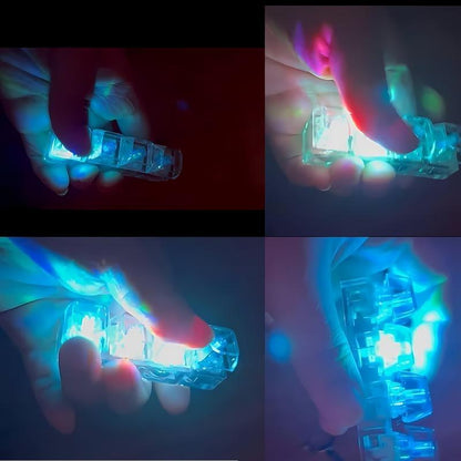 Four Keycaps Stress-Relieving Toy Mechanical Keyboard, Crystal Keycaps with LED Lights, Transparent Design, Keyboard Keychain