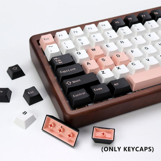 Kbdiy Olivia Keycap Set(Only Keycaps)Female Keycaps PBT Double Shot 174 Keys Pink Keycaps 60 Percent Cherry Profile Keycap for 61/64/68/84/87/100/104/108 Mechanical Keyboard