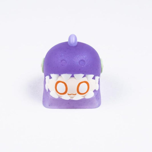 ULTRAEQUIP Artisan Keycaps - Adorable Keycaps: Puppet Dinosaur Series Shine through Keycaps Resin Keycaps Custom Keycaps Escape Handmade Keycap for Mechanical Keyboard Keycaps (Purple Puppet, Translucent)